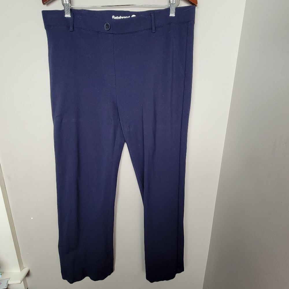 Betabrand Women's W0104-NY Classic Pull-on Dress Yoga Pants Sz XLP Navy Bootcut